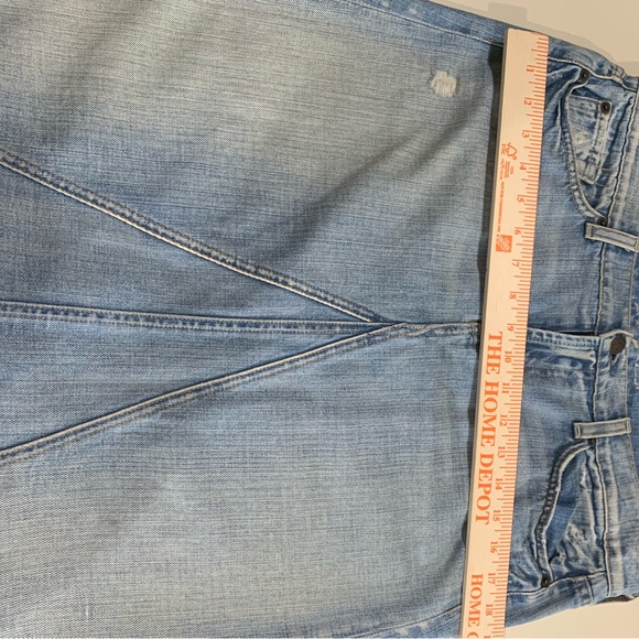 7 for all man kind distressed mid length denim skirt size 31 - Picture 5 of 8